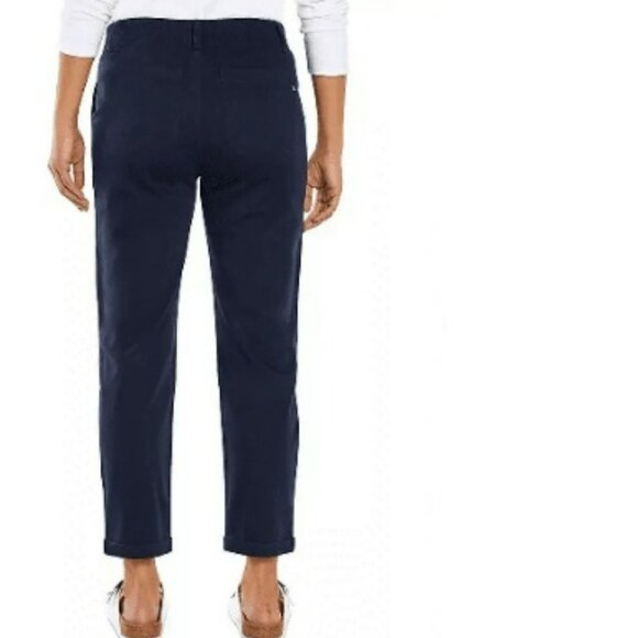 Women's NWT Gap Classic‎ Twill Pants Navy Size 4 - Picture 2 of 6